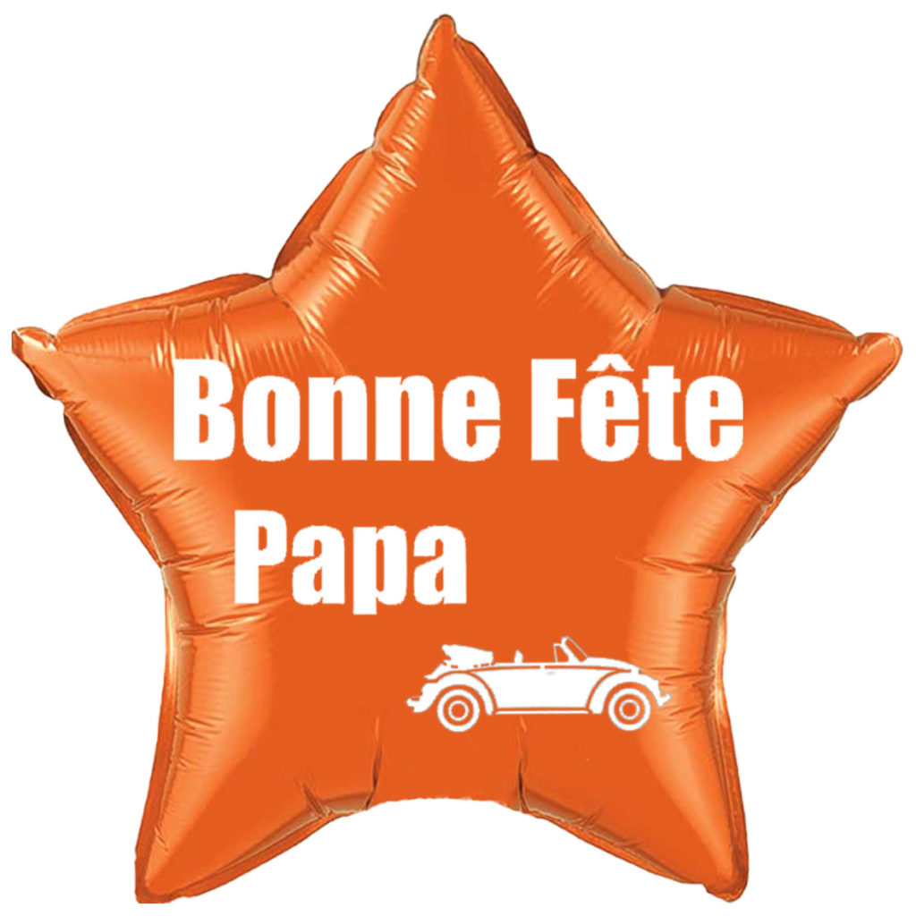 Ballon bonne fête des papa avec voiture à offrir