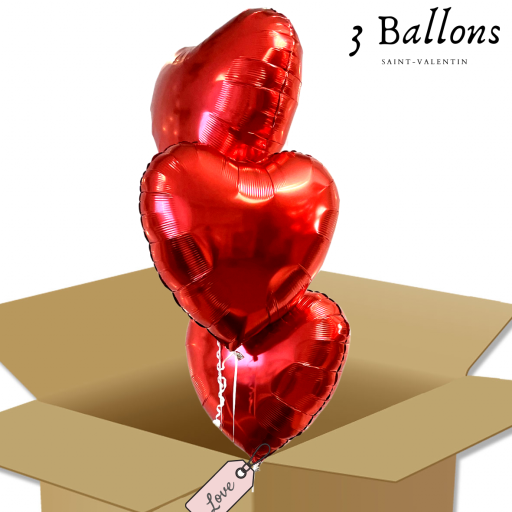 Bouquet de Ballons - Ballon Coeur rouge à offrir