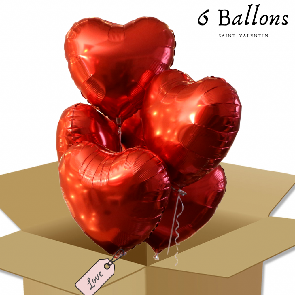 Bouquet de Ballons - Ballon Cœur rouge à offrir