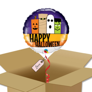 Ballon Happy Halloween – 4 monstres
