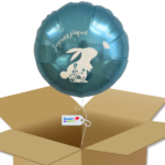 Bouquet-de-Ballons - Ballon Paques - Lapin - Bleu - Box