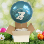 Bouquet-de-Ballons - Ballon Paques - Lapin - Bleu - Decor