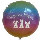 Bouquet-de-Ballons - Ballon Paques - Petits Lapins - Arc-en-ciel