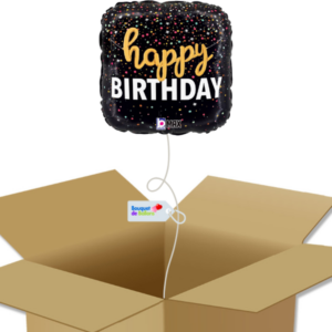 Bouquet de ballons-Ballon Carré-Confettis-Box