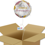 Bouquet de ballons-Ballon rond-Joyeux Anniversaire-Marbre-Box