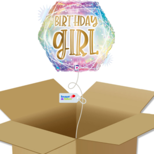 Bouquet de ballons-Birthday girl-Opal Pastel-box
