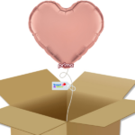 Bouquet de ballons-Coeur-Ballon Coeur-Rose Gold-Box