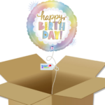 Bouquet de ballons-Happy Birtday-Opal Pastel-box