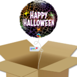 Bouquet de ballons-Happy Halloween-Ballon Rond-Araignées et toiles-Box