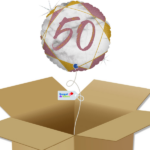 Ballons à mettre en ligne 50-Marbre Matte et Rose Gold