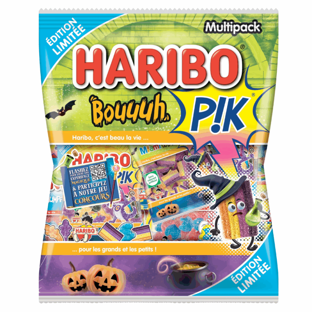 Bouquet de Ballons - Halloween - Haribo MultiPack PikaBouuuh