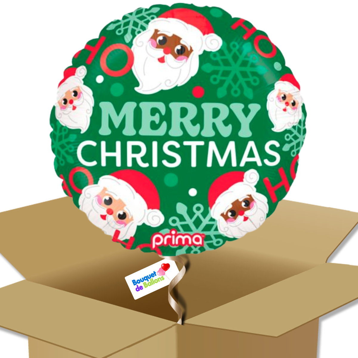 Bouquet-de-Ballons-Merry-Christmas-avec-Pères-Noël | Bouquet de Ballons