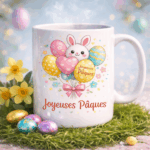 Bouquet de Vallons - Mug de Pâques - Petit Lapin et chocolats - Decors de Paques