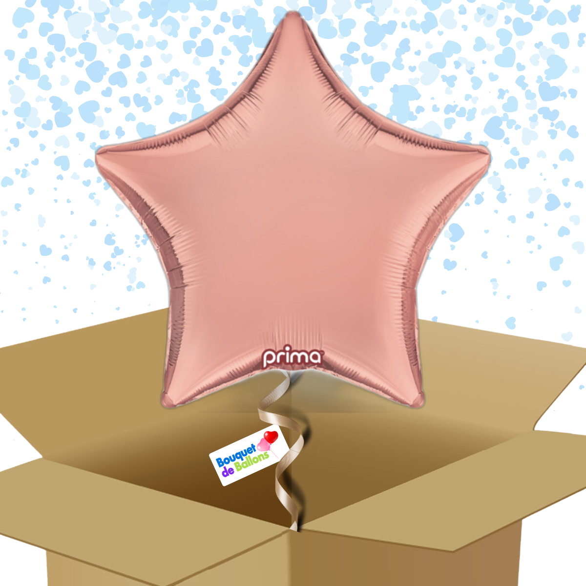 Bouquet de ballons-Ballon Etoile Rose Gold-Box | Bouquet de Ballons Bouquet de ballons-Ballon Etoile Rose Gold-Box