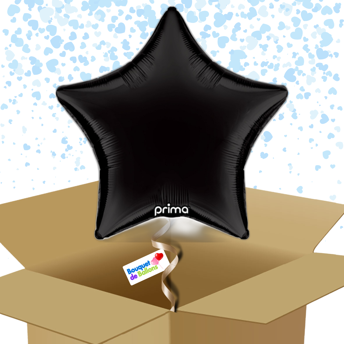 Bouquet de ballons-Ballon Étoile Noir-Box | Bouquet de Ballons Bouquet de ballons-Ballon Étoile Noir-Box