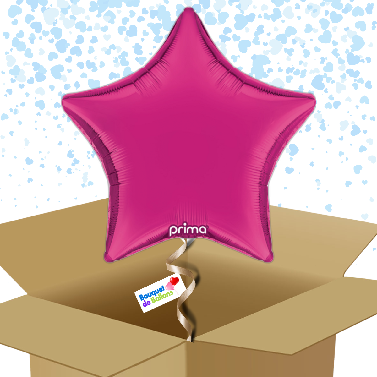 Bouquet de ballons-Ballon Etoile Rose Vif-Box | Bouquet de Ballons Bouquet de ballons-Ballon Etoile Rose Vif-Box