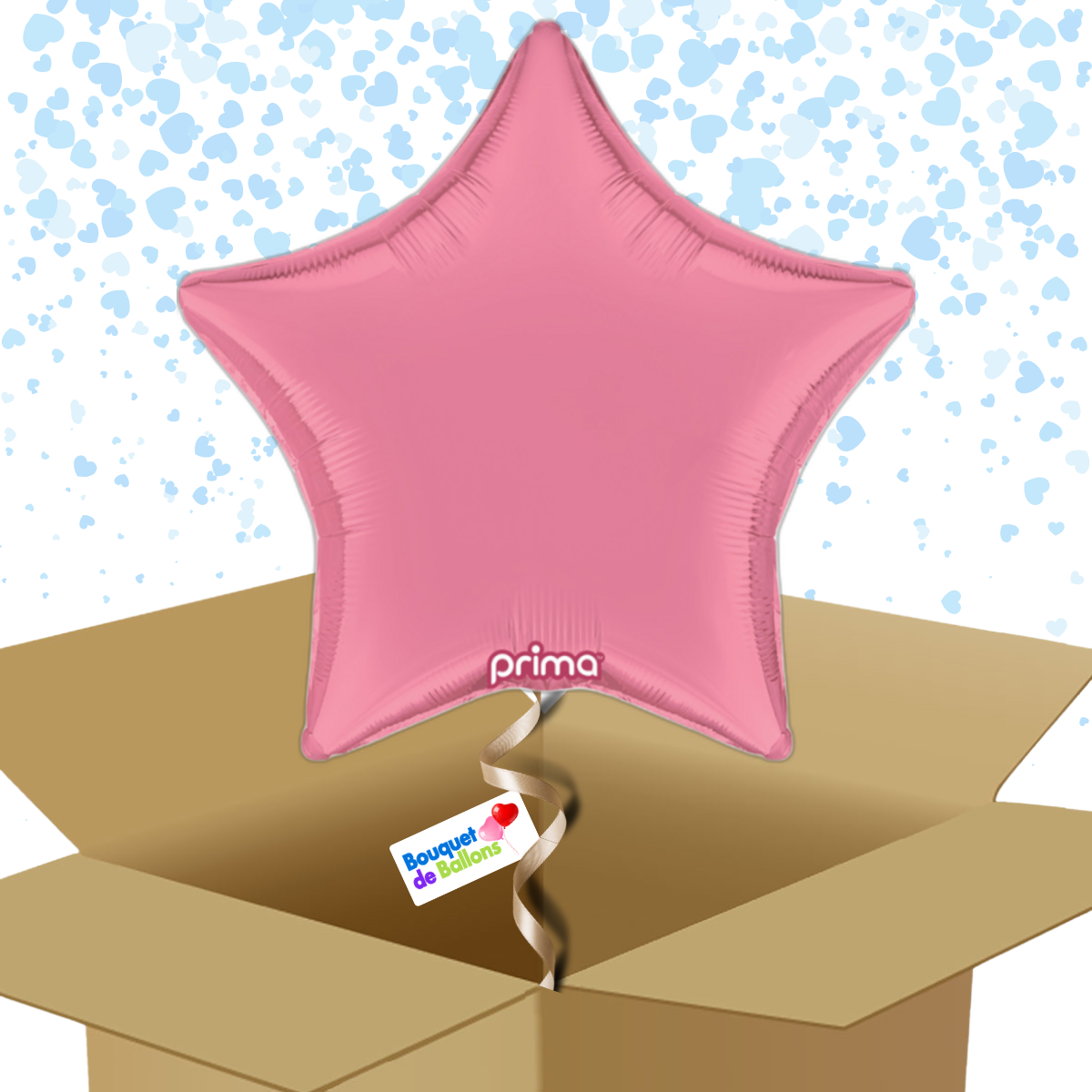 Bouquet de ballons-Ballon Etoile Rose Pâle-Box | Bouquet de Ballons Bouquet de ballons-Ballon Etoile Rose Pâle-Box