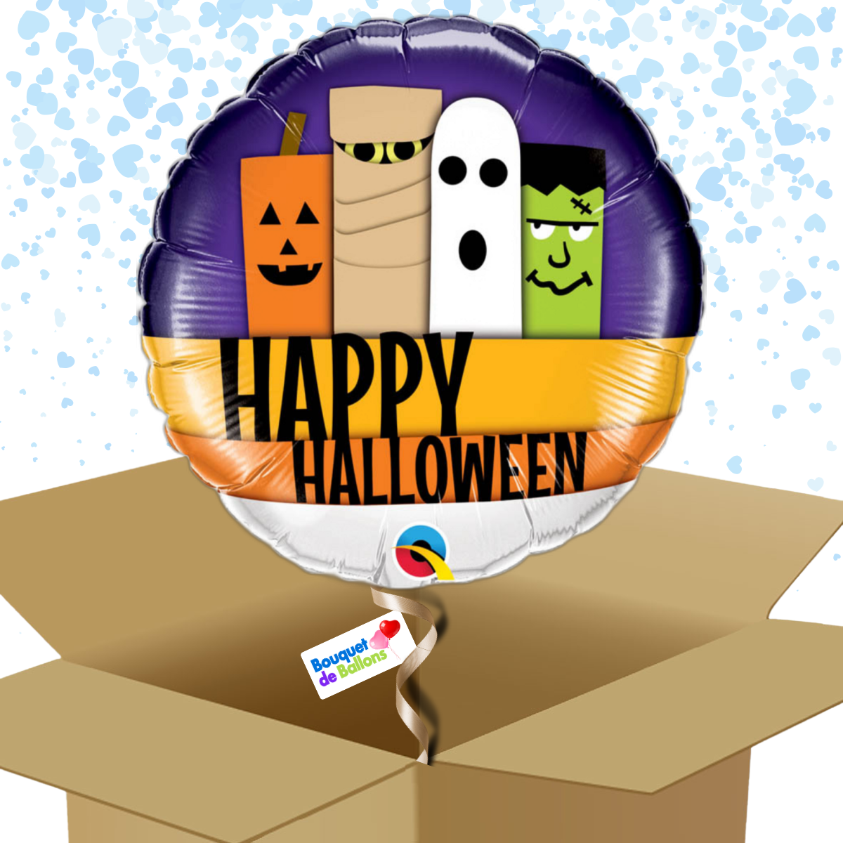 Ballon Happy Halloween – 4 monstres