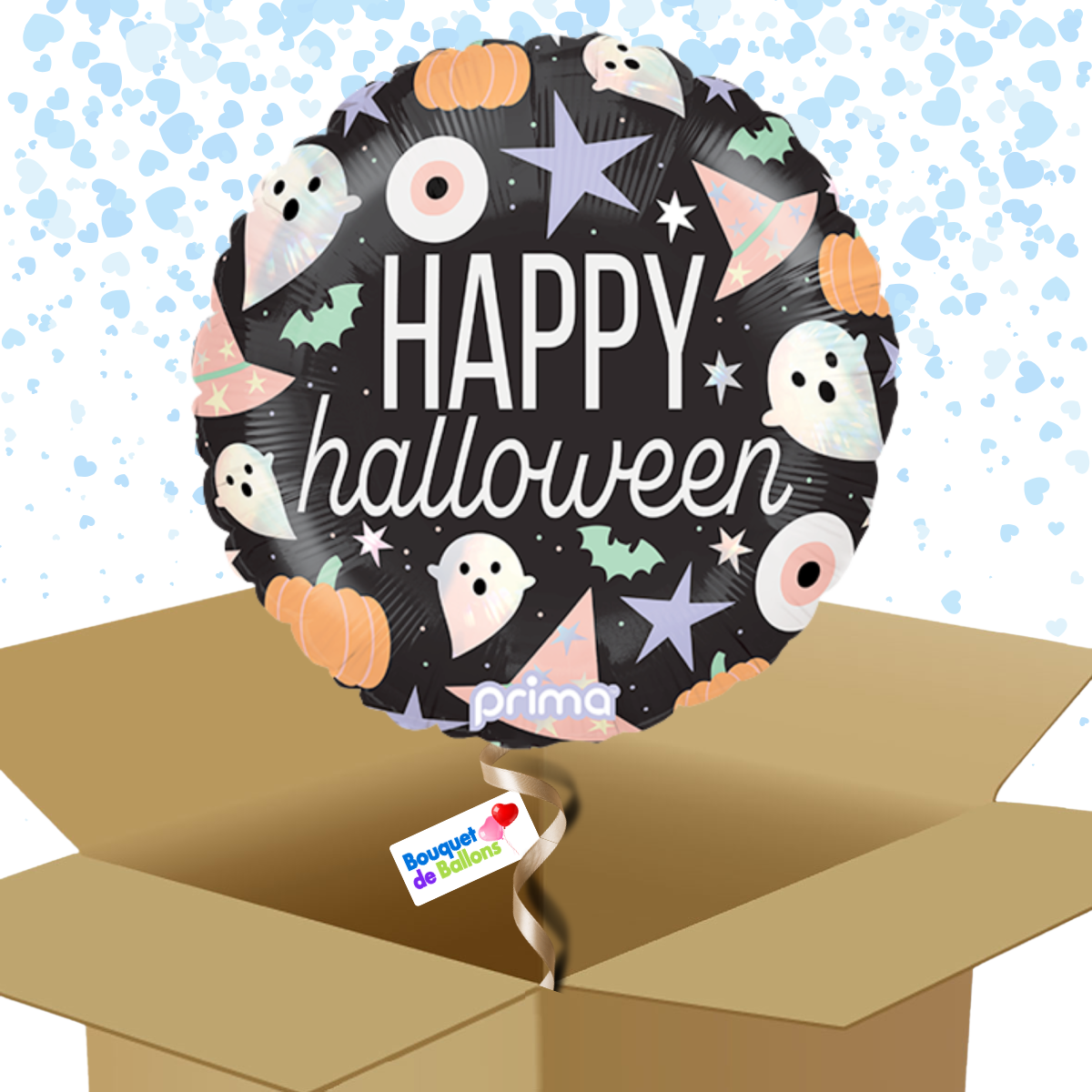 Bouquet de ballons - Ballon Halloween - Rond - Happy Halloween - Fantômes et Symboles Magiques - Box | Bouquet de Ballons Bouquet de ballons - Ballon Halloween - Rond - Happy Halloween - Fantômes et Symboles Magiques - Box